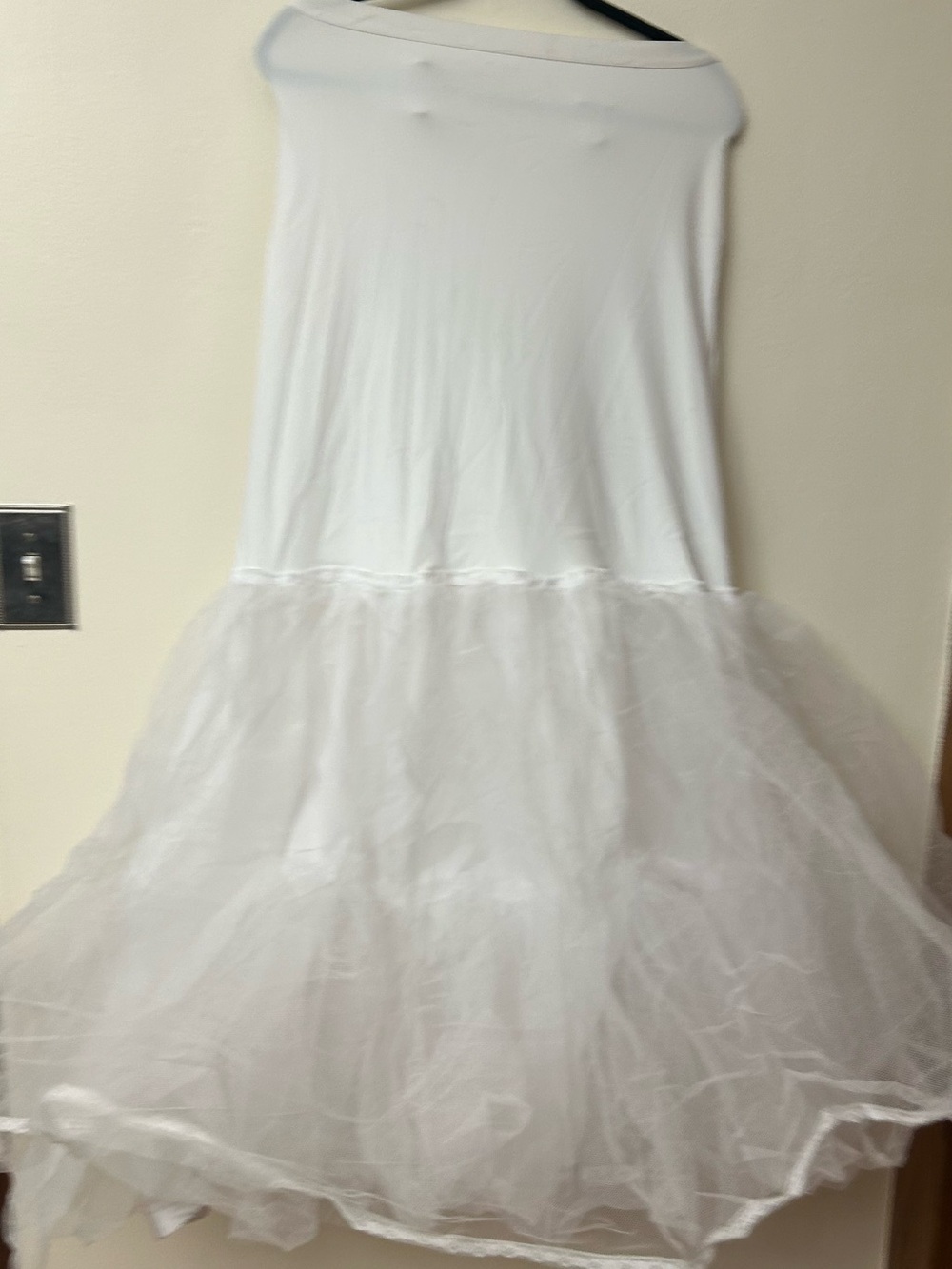 White Tulle Petticoat Slip Aline Size XS